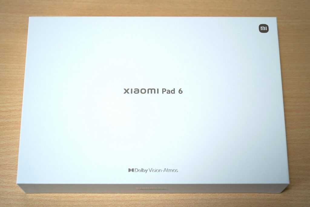 Xioami pad 6のパッケージ
