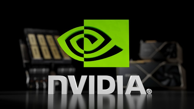 NVIDIAの企業ロゴ(3D)